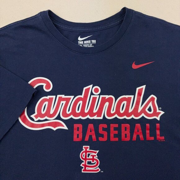 St Louis Nike Tee Shirt MLB Cardinals Nation Baseball Athletic Cut STL MO Mens L - Picture 1 of 12